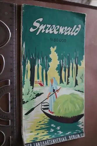 alte Landkarte - Spreewald - 1:50000  VEB Landkartenverlag, Berlin  50-70er Jahr