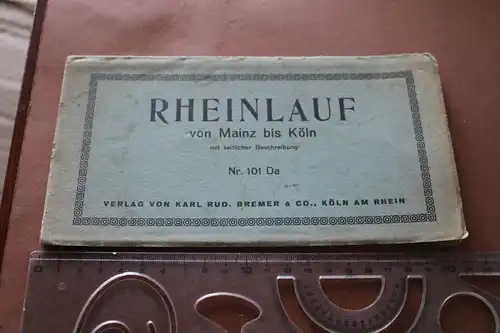 tolle alte Rheinkarte - Rheinlauf von Mainz bis Köln Nr 101 Da - 1910-30 ??