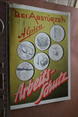 kleiner alter Produktkatalog Alpica - Arbeitsschutz Gürtel, Fangnetze Schlotheim