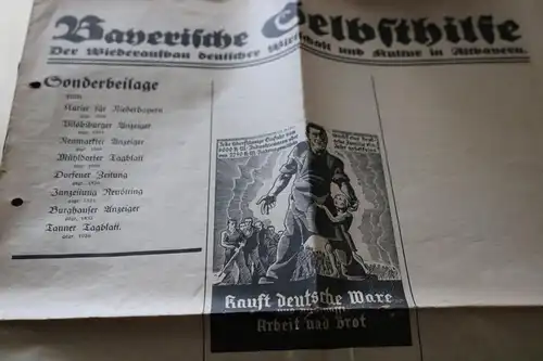 alte Vordruckzeitung  Bestellung Inserate Sonderbeilage Bayerische Selbsthilfe