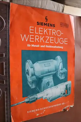 altes Produktblatt - Siemens - Elektrowerkzeuge - 30-40er jahre