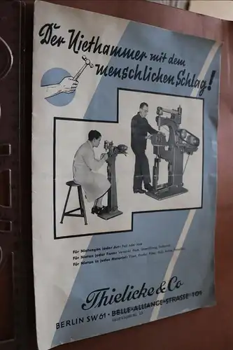 zwei identische alte Produktblätter Niethammer - Thielicke & Co - Berlin 30-40er