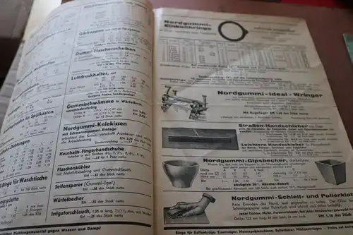 kleiner alter Produktkatalog - Norddeutsche Gummiwarenfabrik  Hannover 30-40er J