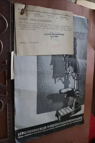 ein altes Produktblatt Schnellbohrmaschine BSS40 - Berggiesshübel 1944