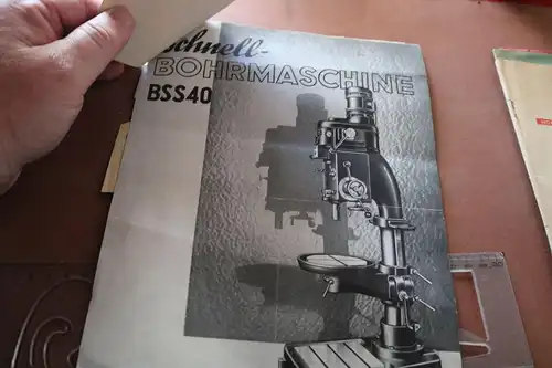 ein altes Produktblatt Schnellbohrmaschine BSS40 - Berggiesshübel 1944