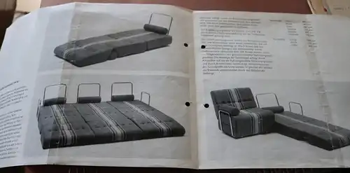ein altes Produktblatt - VEB Ultra-Möbel Sophienau  Vollschaum-Liegesessel EW542
