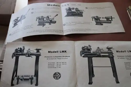 alte Produktblätter - Drehbänke - Böttcher & Meyer GmbH Leipzig 30-40er Jahre