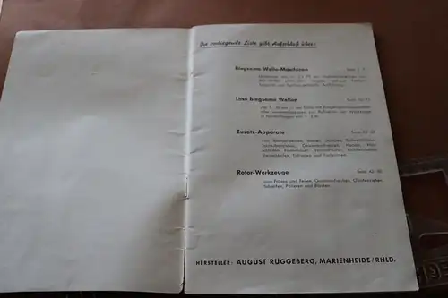 kleiner Produktkatalog - Wellemaschinen und andere - Rüggeberg - Marienheide