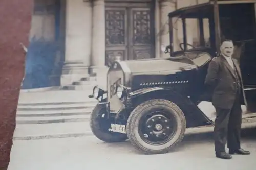 zwei alte Fotos - Oldtimer Benz - Bestattungswagen ??? 1910-20 ???