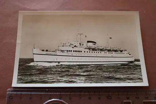 tolle alte Karte -  Fährschiff Deutschland 1954