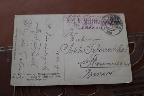 tolle alte Karte- Stempel K.u.k. Militärzensur Breslau ? 1916