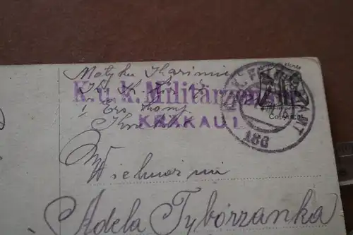 tolle alte Karte- Stempel K.u.k. Militärzensur Breslau ? 1916