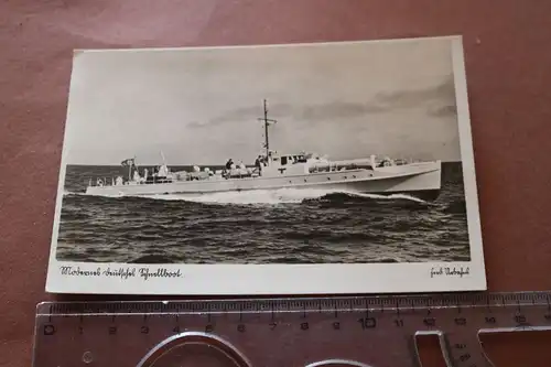tolle alte Karte - Deutsches Schnellboot 