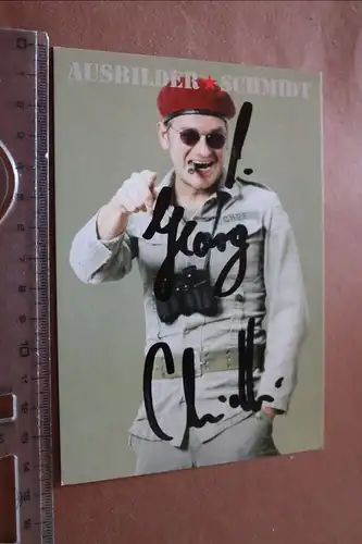 tolle alte  Autogrammkarte Ausbilder Schmidt  mit original Signatur 