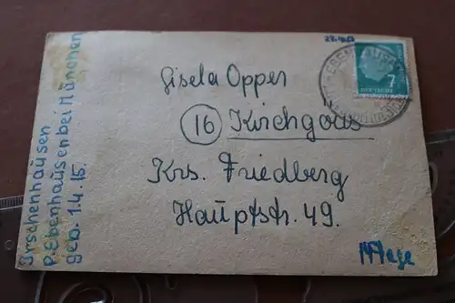 tolle alte selbstgebastelte Autogrammkarte mit original Signatur - Person ???