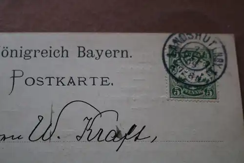 tolle alte Ganzsache - Postkarte Königreich Bayern Jos. Gremmer´s Tabakfabrik 19
