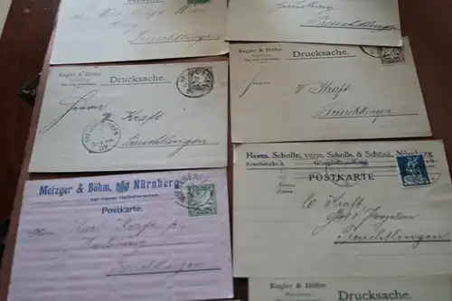 acht tolle alte Postkarten von Firmen aus Nürnberg  1910-19