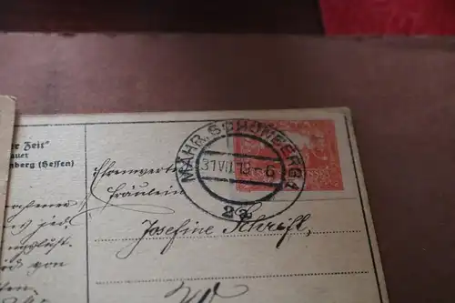 sieben tolle alte Karten mit Poststempel aus  Mähr. Schönberg 1919