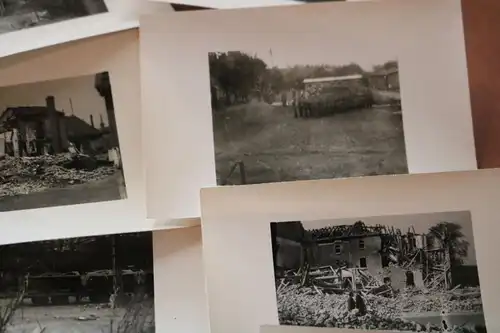 33 alte Fotos - Soldaten, zerstörte Geböude - Frankreich ??? LKW mit Abzeichen