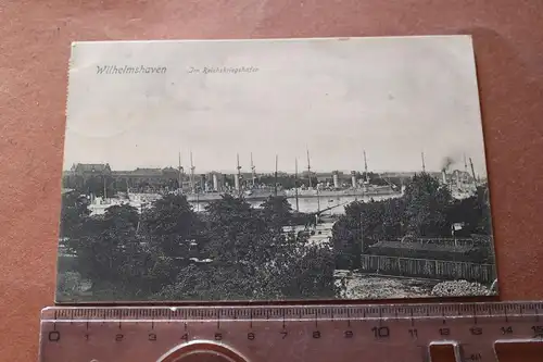 tolle alte Karte Wilhelmshaven Im Reichskriegshafen 1907