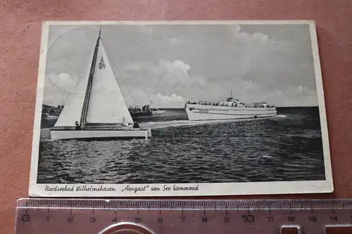 tolle alte Karte Wilhelmshaven Rüstringen Schiff Arngast von See kommend 