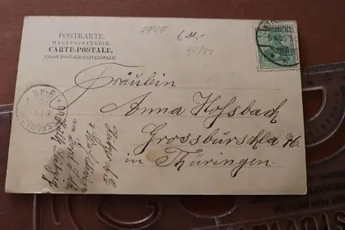 tolle alte Karte Wilhelmshaven  Kasernenschiff  Leipzig  1905