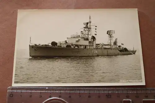 tolles altes Foto - Schiff  Fregatte Scheer F216 ?  - Drüppel Wilhelmshaven