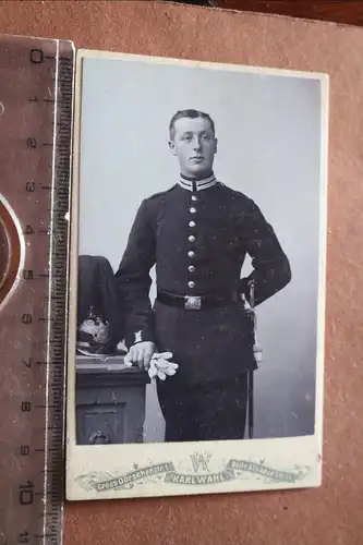 tolles altes CDV Foto - Portrait eines Soldaten aus Berlin