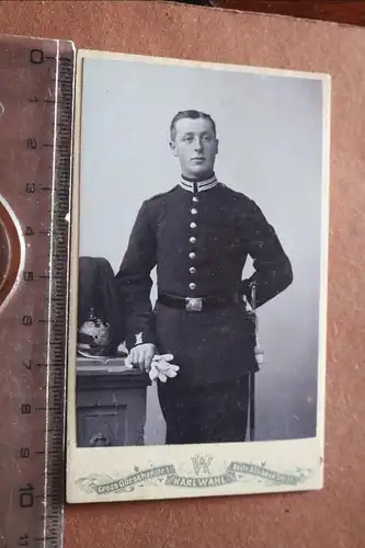 tolles altes CDV Foto - Portrait eines Soldaten aus Berlin 