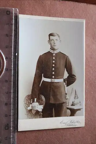 tolles altes CDV Foto - Portrait eines Soldaten aus Potsdam