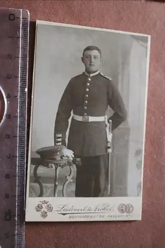 tolles altes CDV Foto - Portrait eines Soldaten aus Königsberg 