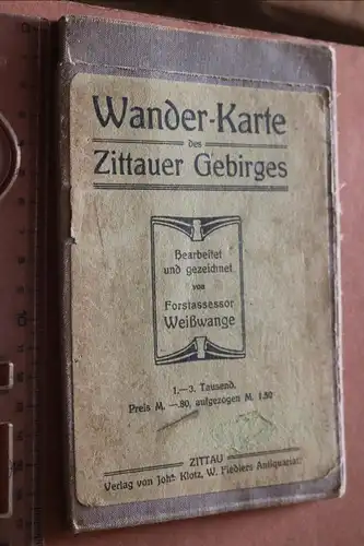 tolle alte Wanderkarte des Zittauer Gebirges  - 20-30er Jahre ???