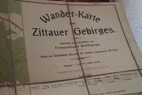 tolle alte Wanderkarte des Zittauer Gebirges  - 20-30er Jahre ???