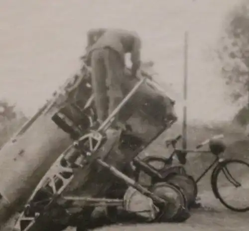 altes Foto - zerstörters altes Flugzeug Polikarpov I-16 Russland