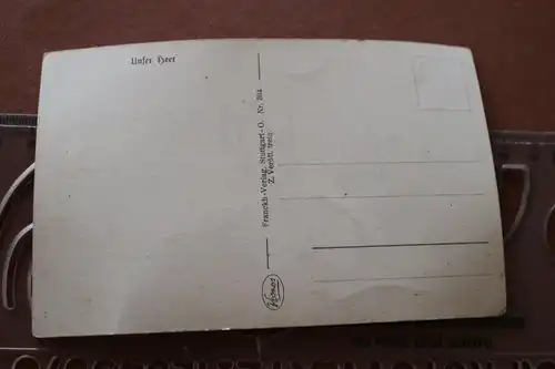 tolle alte Karte - Pionierdienst - Ablassen eines Pontons 