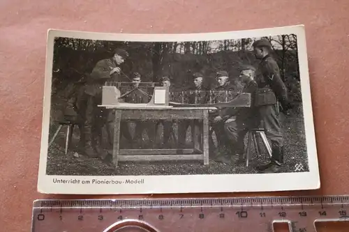 tolle alte Karte - selten ? Unterricht am Pionierbau-Modell 
