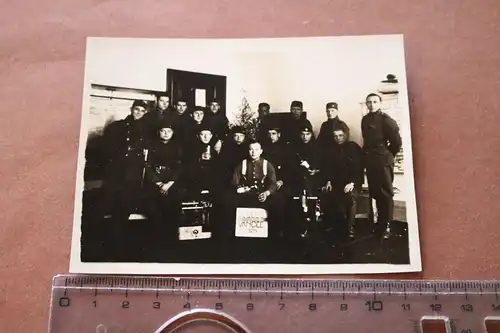 tolles altes Foto - Gruppe Soldaten - Tschechen ? Vesele Vancce 1929 ?