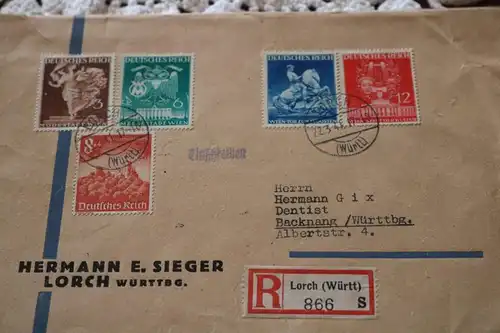 drei alte Briefumschläge mit Sondermarken Einschreiben - 40er Jahre 