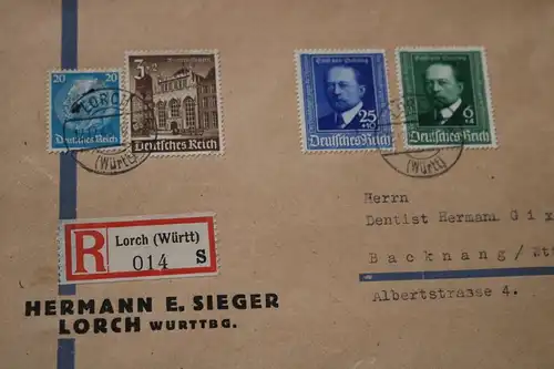 drei alte Briefumschläge mit Sondermarken Einschreiben - 40er Jahre