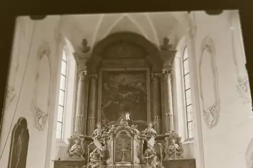 tolles altes Glasnegativ - Kirche Kirchenaltar Kreuzkirche München  20-30er Ja