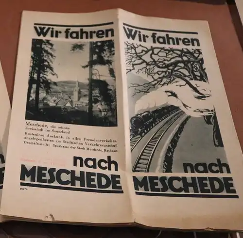 altes Werbeheft  - Wir fahren nach Meschede  30er Jahre