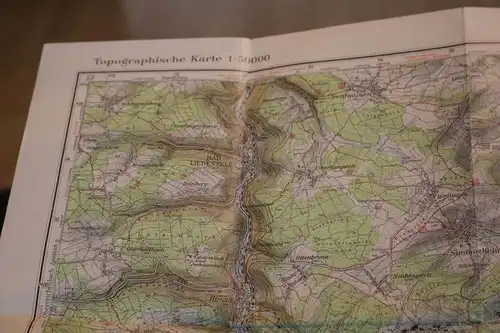 tolle alte Landkarte  L 7318 Calw mit Wanderwegen 1976