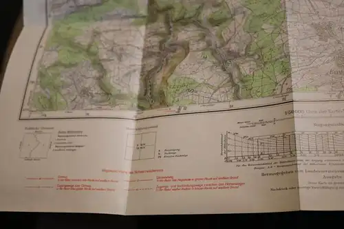 tolle alte Landkarte  L 7318 Calw mit Wanderwegen 1976