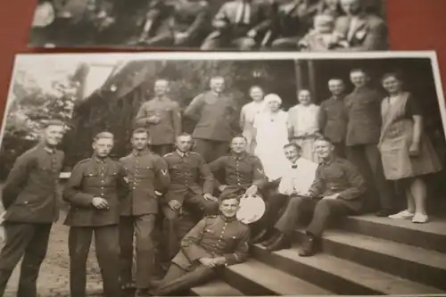 zwei tolle alte Gruppenfotos  eines Soldaten -  Munsterlager 1929 u. ???