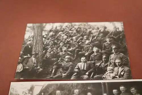 zwei tolle alte Gruppenfotos  eines Soldaten -  Munsterlager 1929 u. ???
