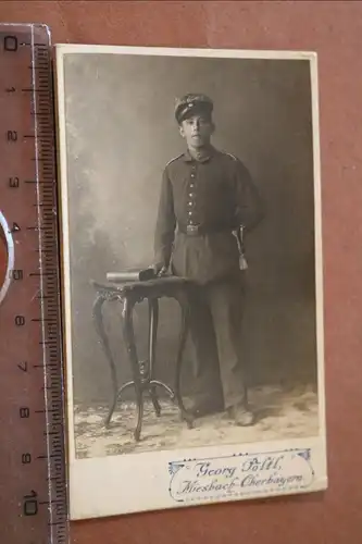 altes CDV Foto eines Soldaten Miesbach