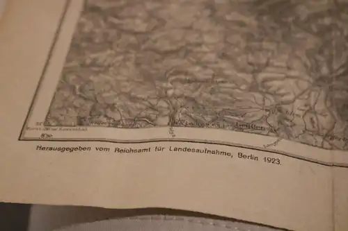 tolle alte Umgebungskarte von Cassel - Bad Wildungen - Reichsamt 1923