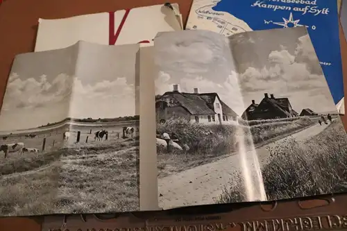 kleines KOnvolut Kampen Nordsee Sylt mit Kalender, Karte usw. 1956