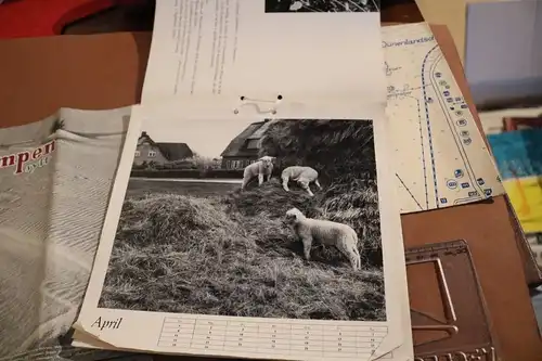 kleines KOnvolut Kampen Nordsee Sylt mit Kalender, Karte usw. 1956