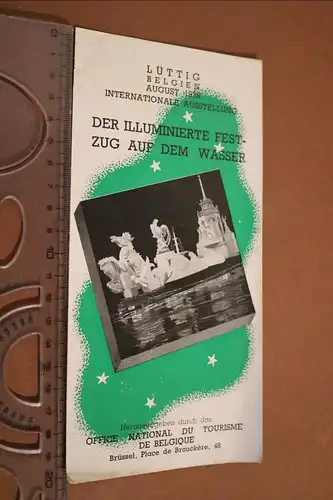 altes Werbefaltblatt Lüttig internationale Ausstellung 1939